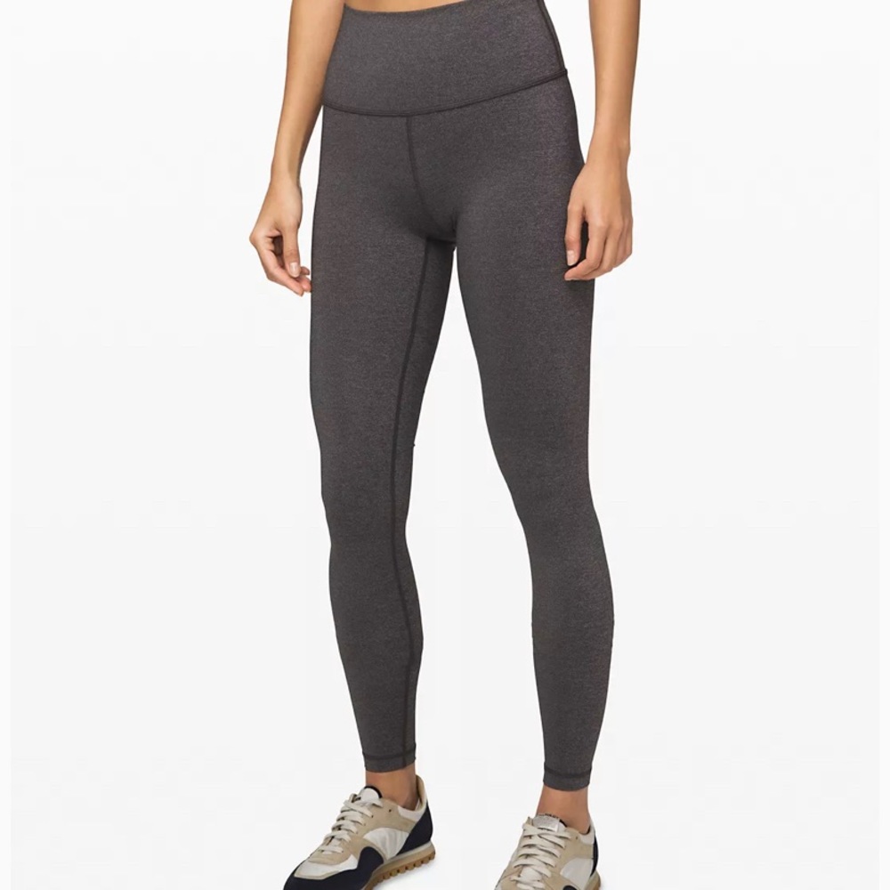 lululemon wunder under 31 inch heathered black
